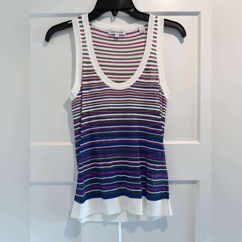 Veronica Beard Nabella Striped Knit Tank - NWOT - XS - Picture 10 of 14